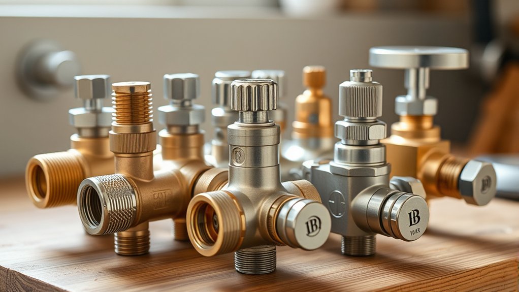 standard shower valve sizes and connections