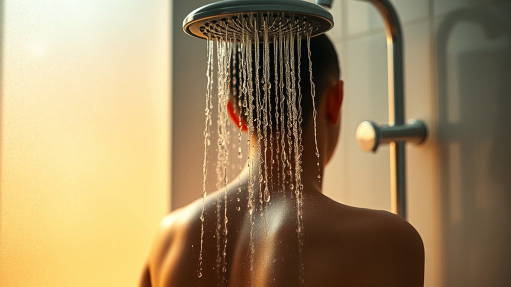 taking a shower in french