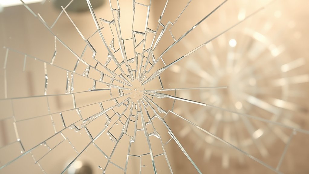 tempered glass breaks safely versus jagged