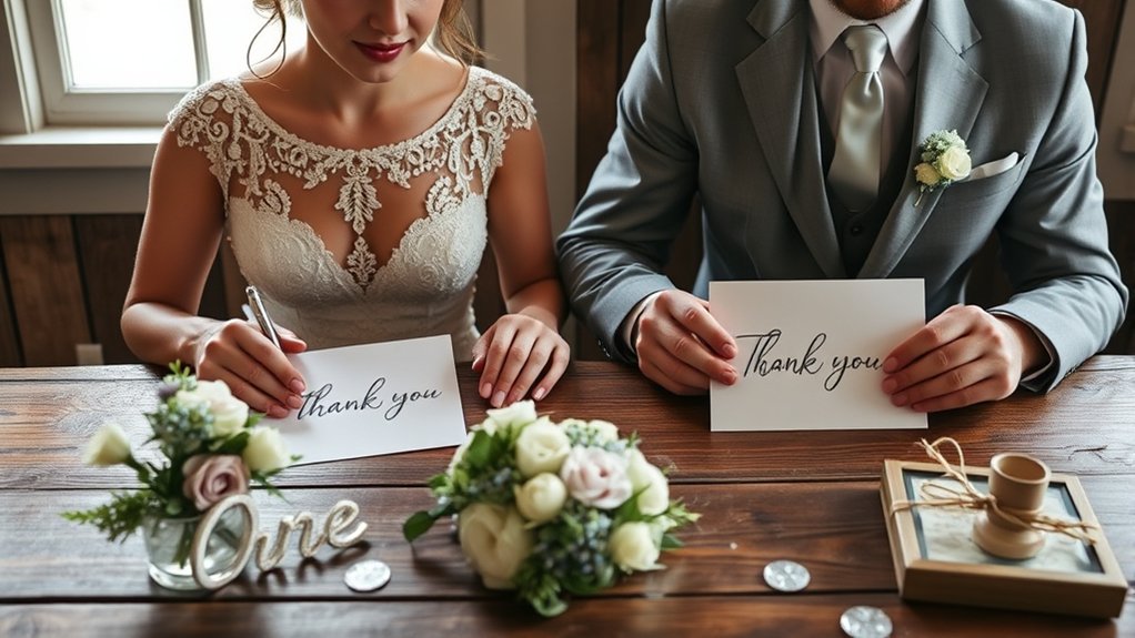 thank you timing for weddings events