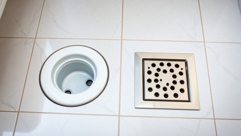 toilet vs shower drains