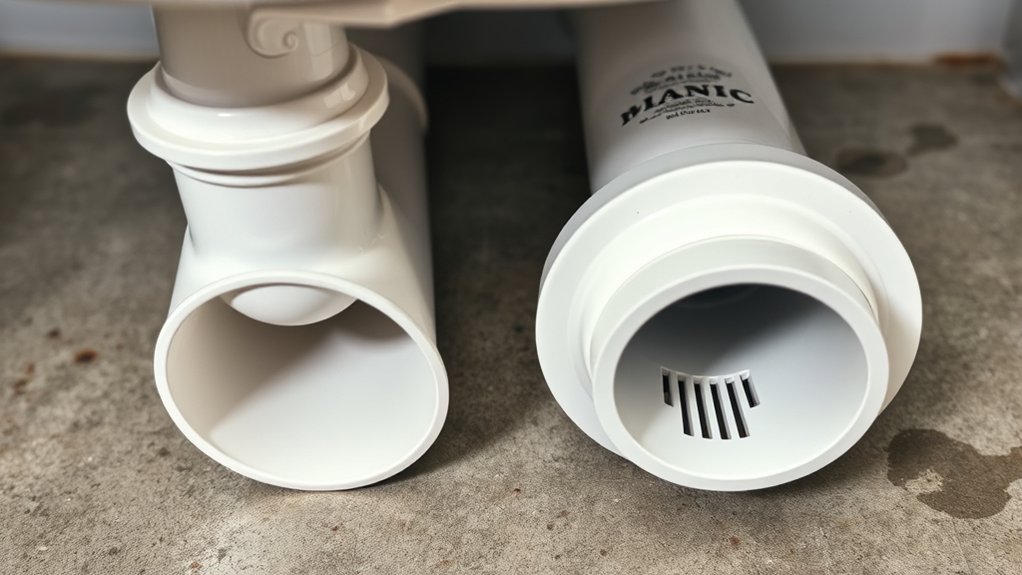 toilet vs shower pipe sizes