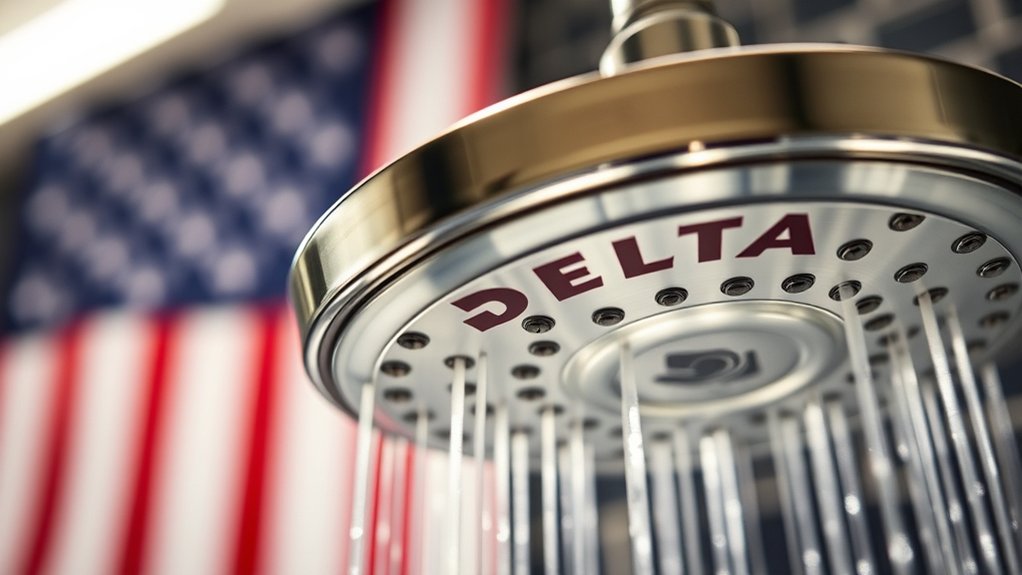 us made delta shower heads strict standards durable materials