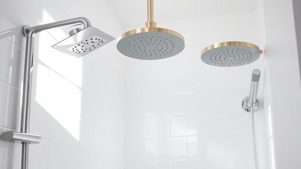 wall ceiling mounted shower options