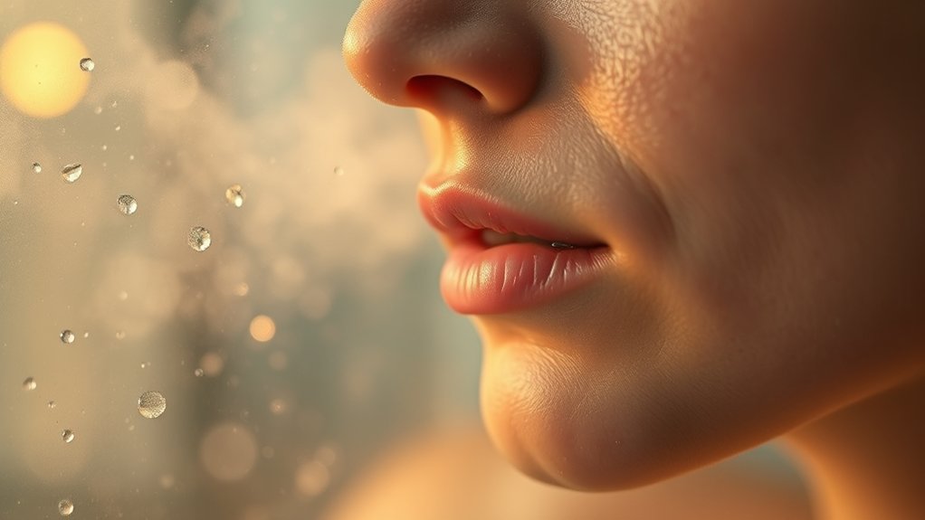 warm steam enhances hydration temporarily