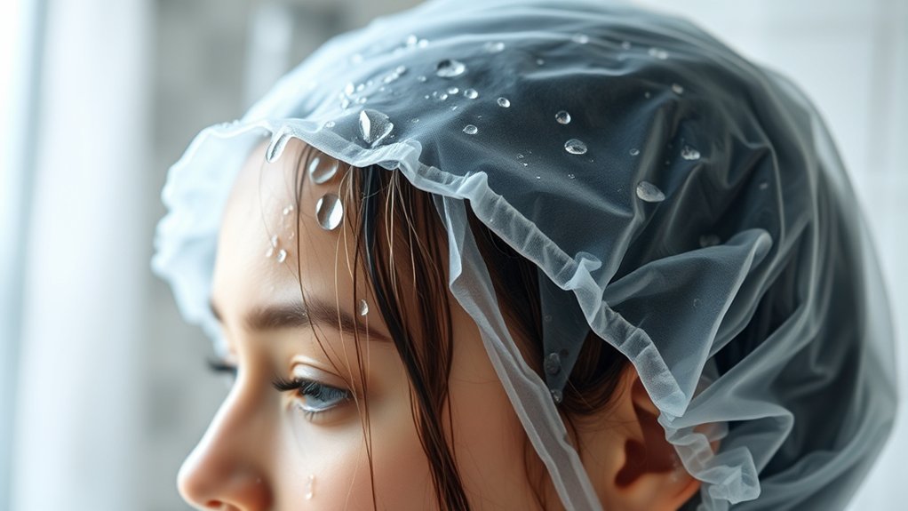 waterproof vs water resistant shower caps