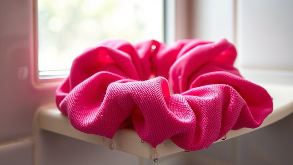 wet shower scrunchies harbor mold risks