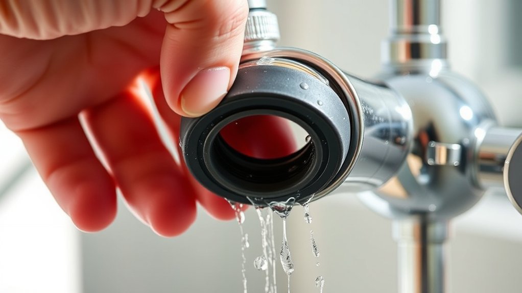 wrong sized shower head washer causes leaks